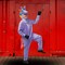 Unicorn Halloween Costume Adult Purple Jumpsuit with Rainbow Horn and Tail Magical Design